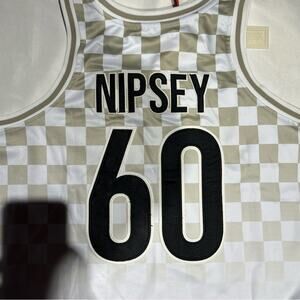Nipsey Hussle Mens White NWT Headgear Classics Boogie #60 Jersey